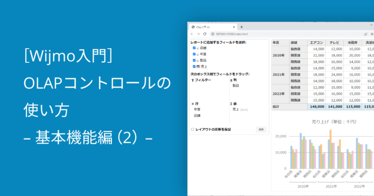OLAPコントロールの使い方 – 基本機能編（2） –