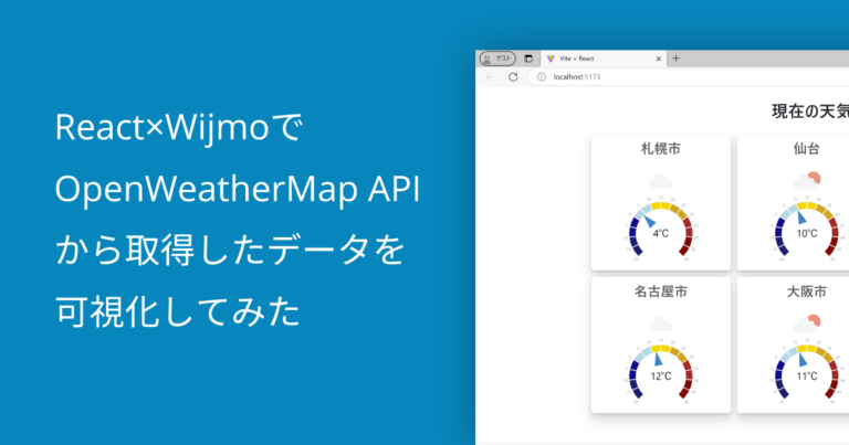 React×WijmoでOpenWeatherMap APIから取得したデータを可視化してみた