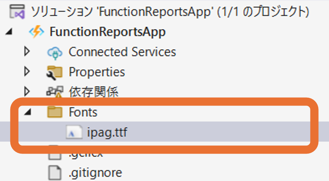 フォントファイルの追加