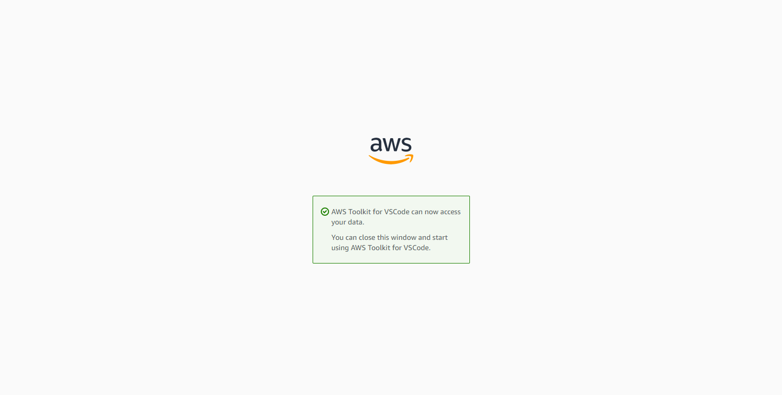 AWS Toolkitの設定完了