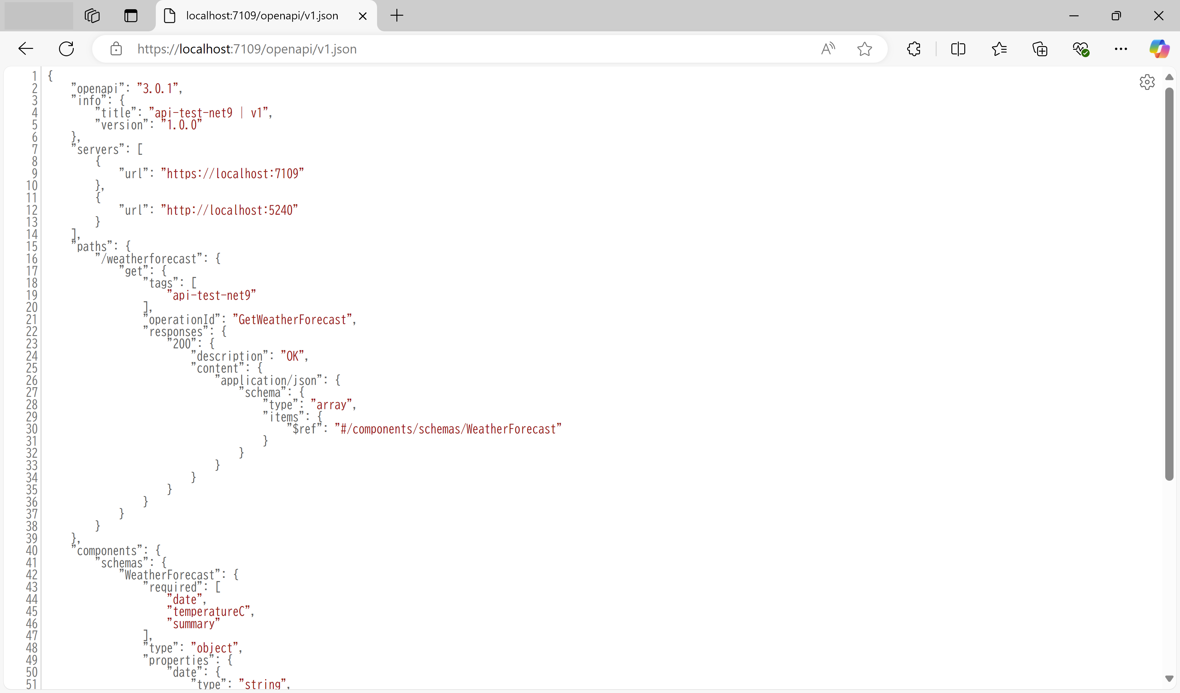 .NET 9では生成されるのはOpenAPIのJSONドキュメントのみ