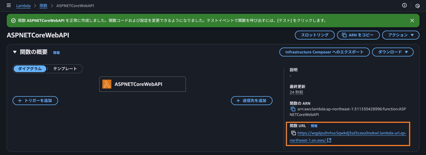 Lambda関数の作成