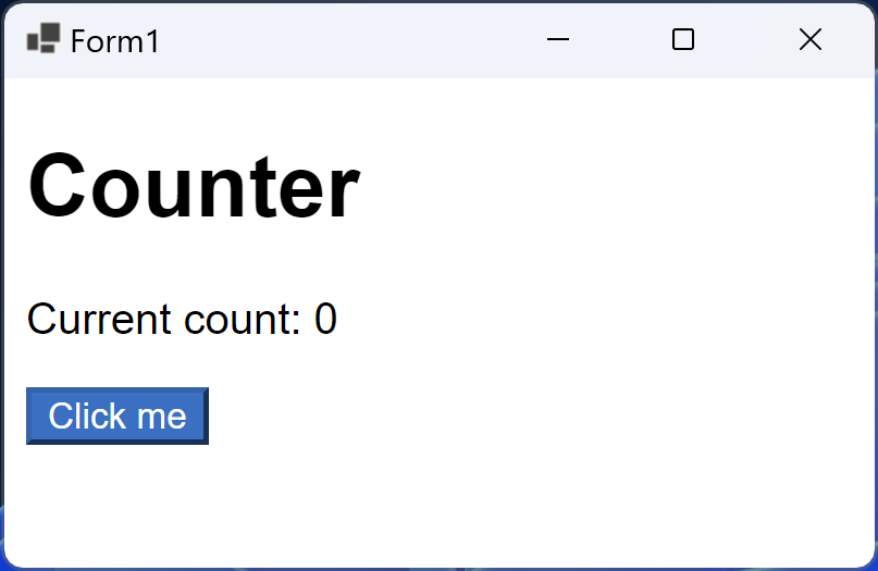 Windows FormsでBlazor Hybridアプリを作成