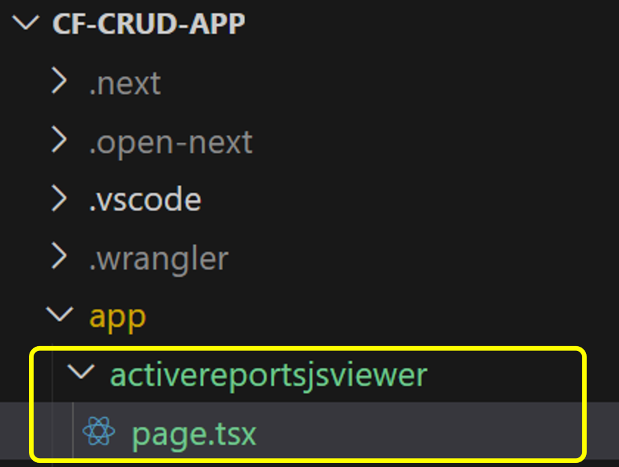 activereportsjsviewerページの追加