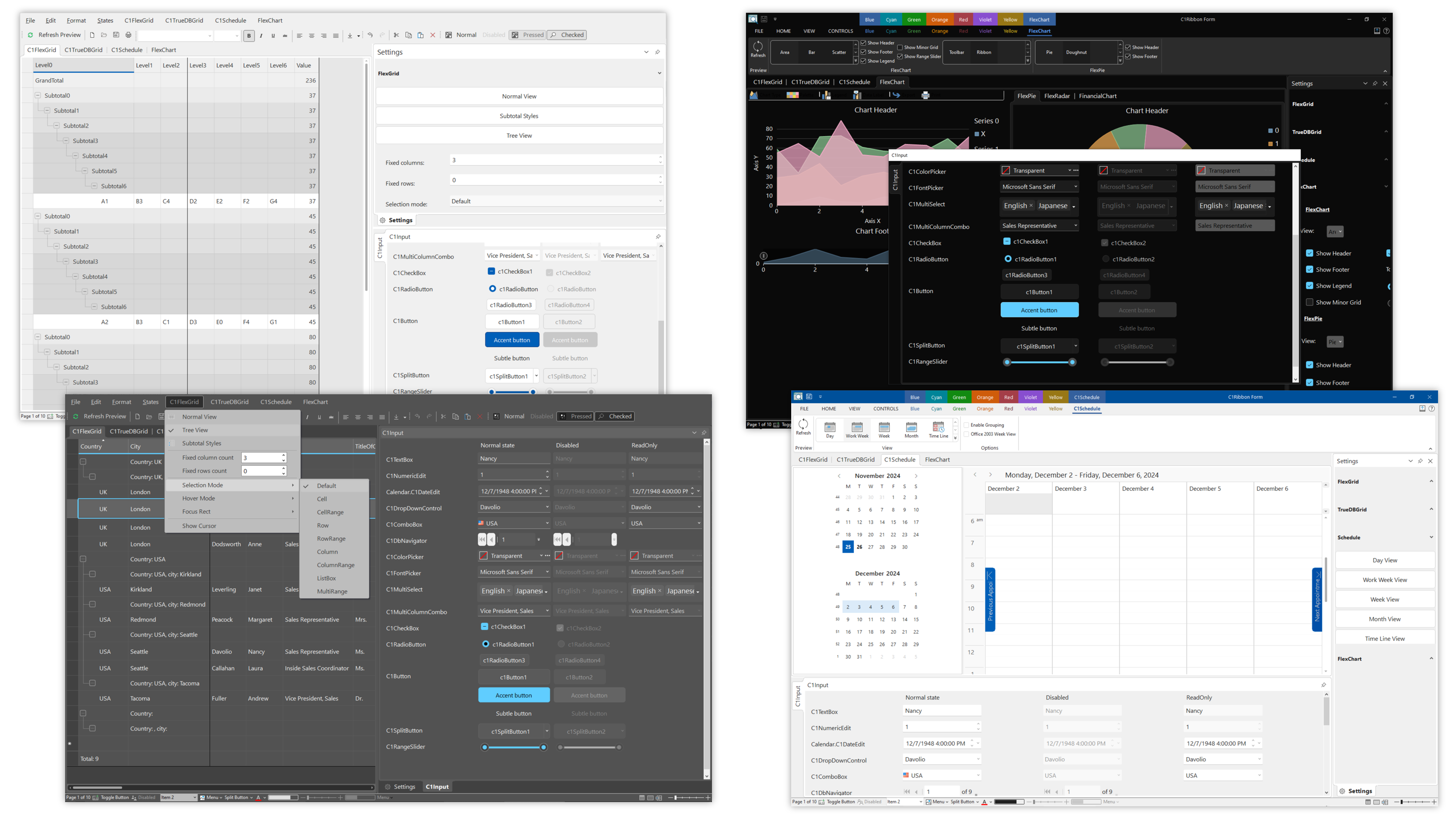 Microsoft 365のテーマ（Windows Forms）