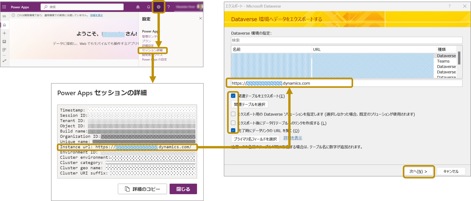 Dataverse環境の設定