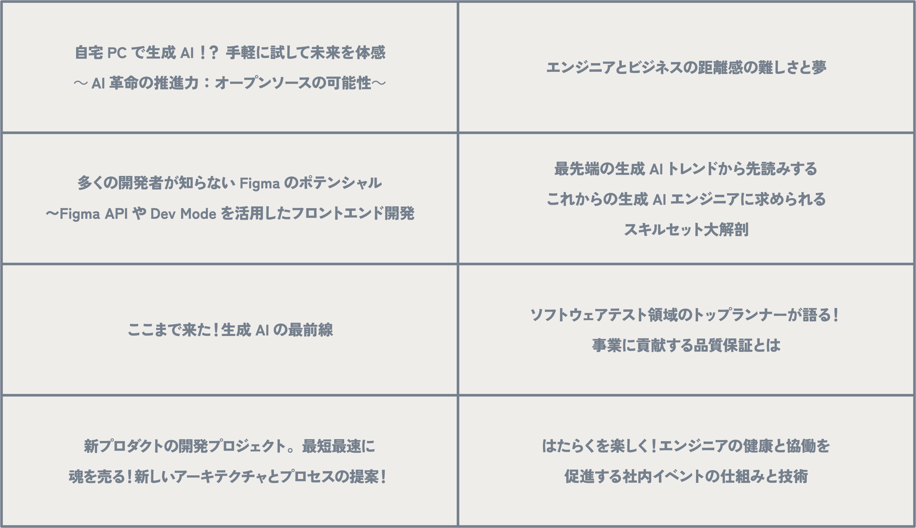 デブサミ2024夏セッションタイトル