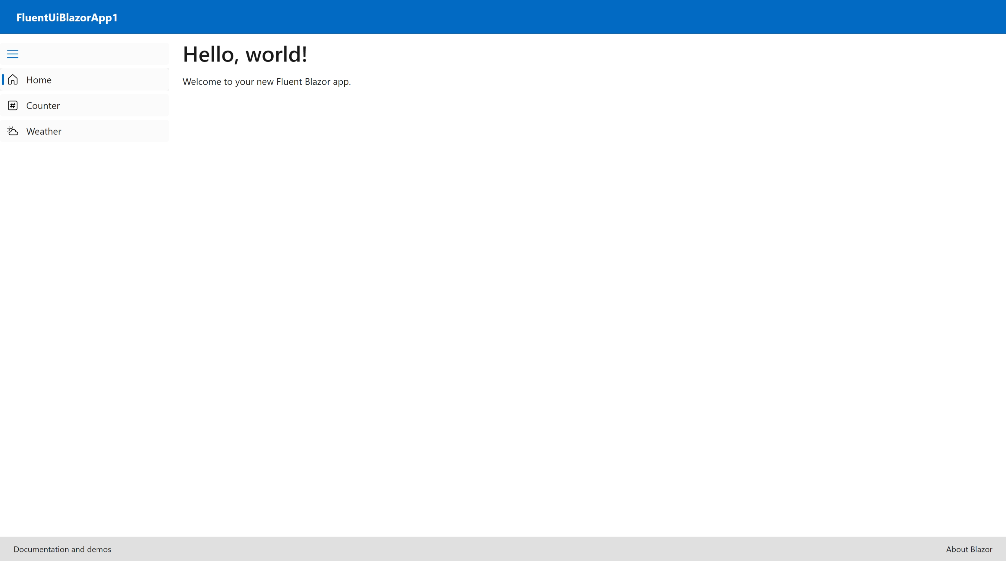 レイアウトで使用されているFluent UI Blazorコンポーネント