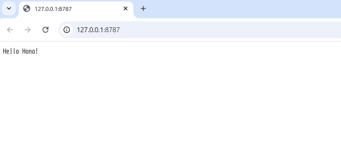 Honoサンプルアプリケーションの表示画面