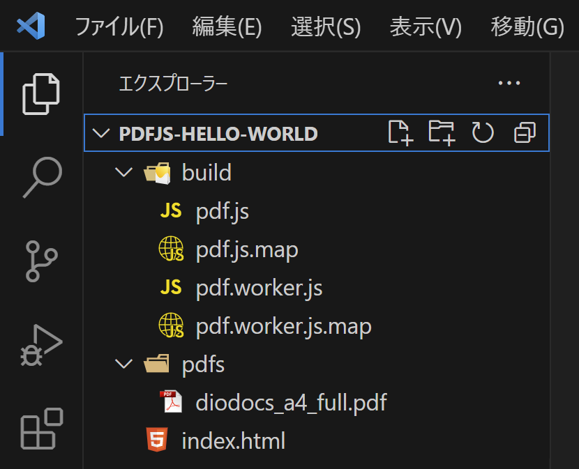 HTMLファイルを作成