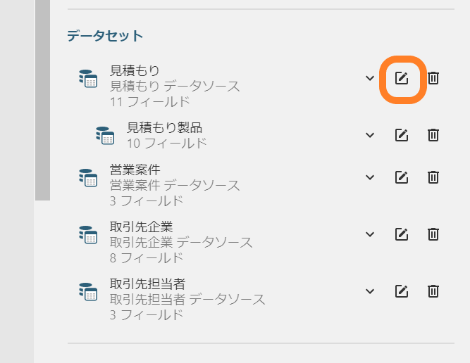 データセットの修正