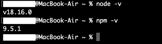 Node.jsとnpmのバージョン