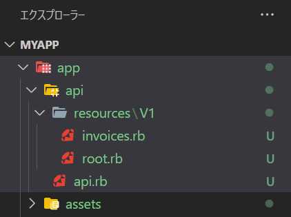appフォルダ配下の構成