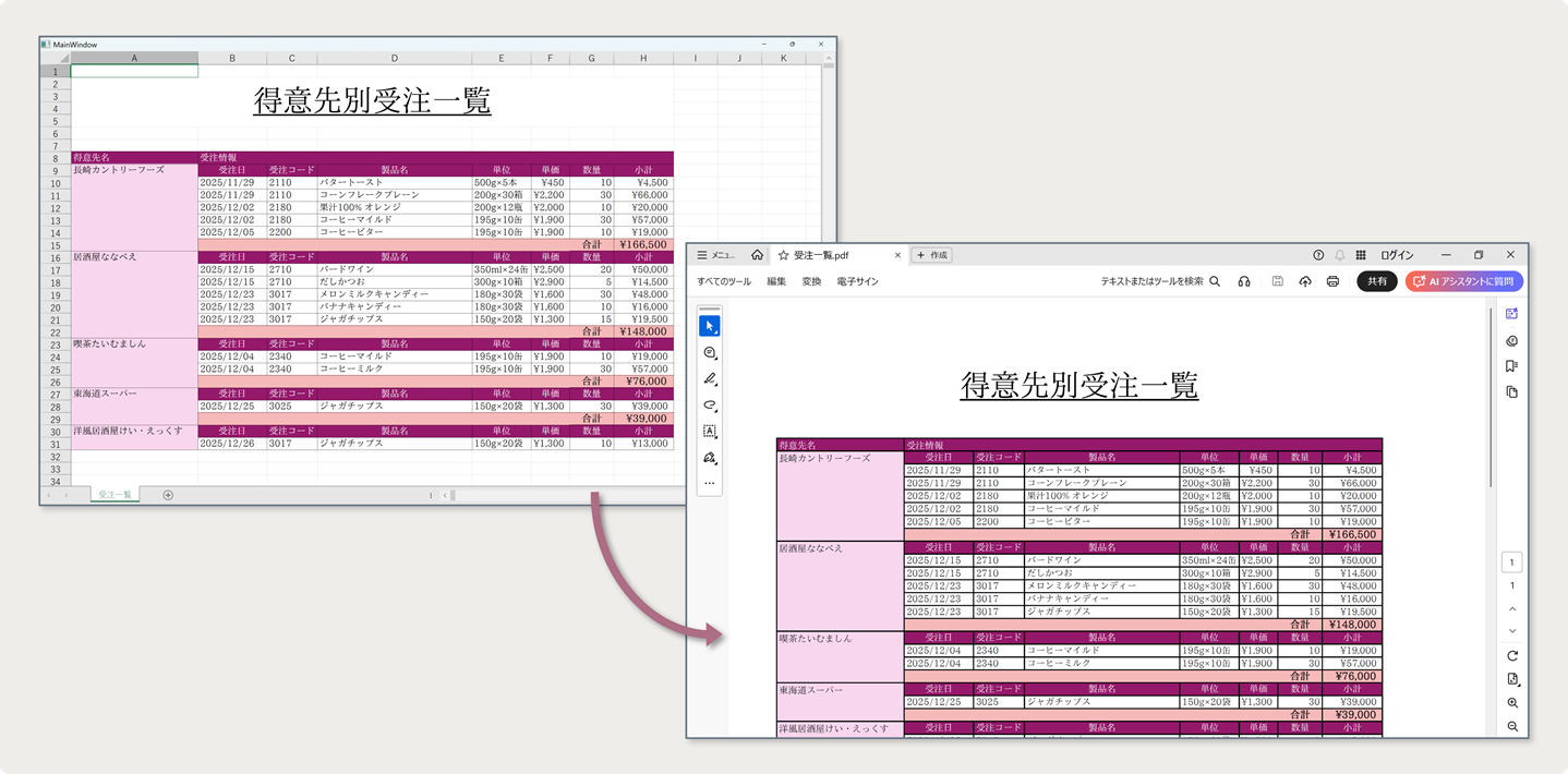 PDFエクスポート