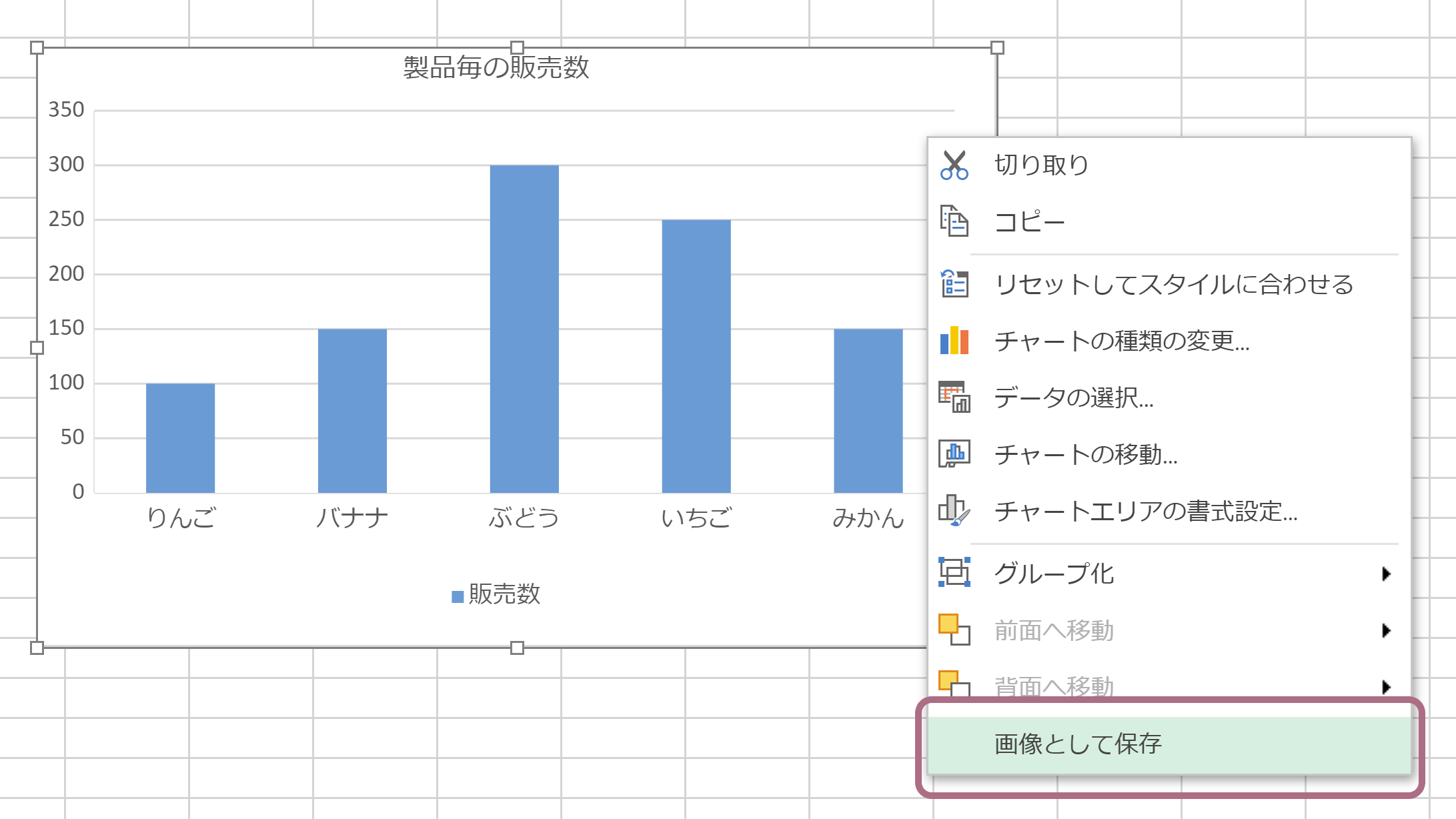 チャートや図形が画像として保存可能に(チャート/シェイプ/スライサー)