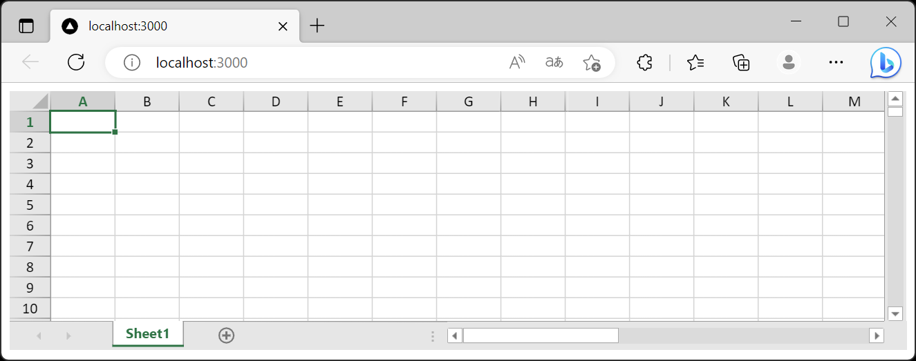 Next.js上でSpreadJSを表示