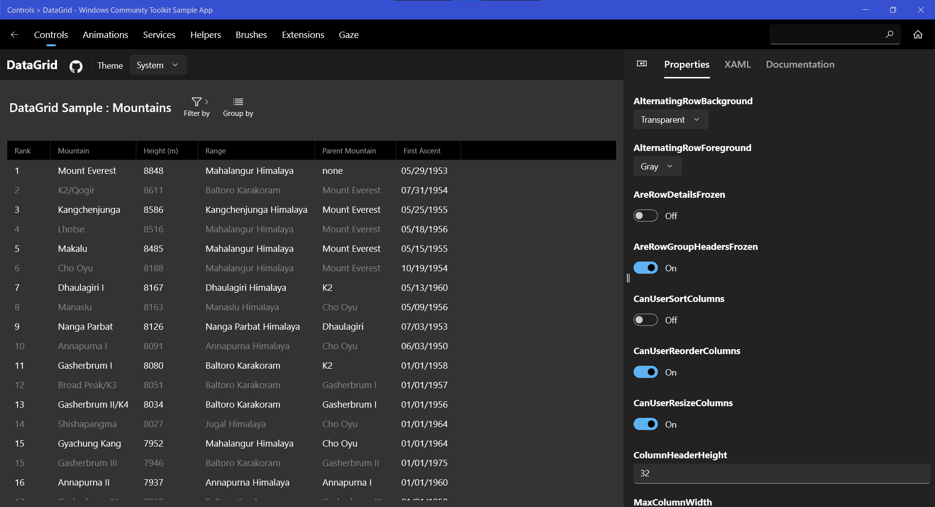Windows Community Toolkit Sample App
