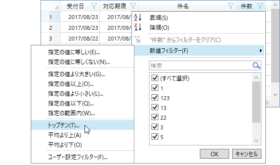 数値フィルタ