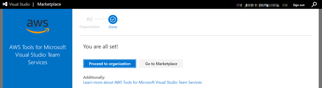 AWS Tools for Microsoft Visual Studio Team Services