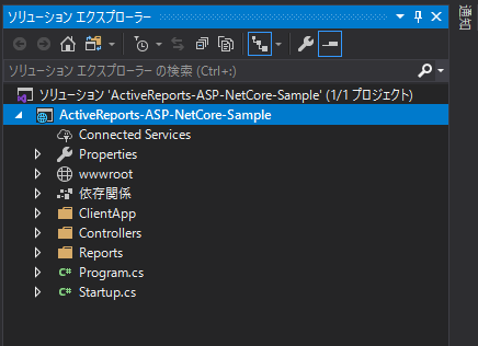 作成されたプロジェクト