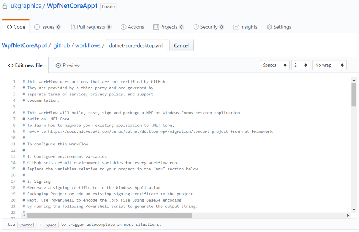 GitHub Actionsを設定