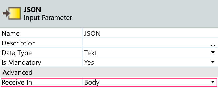 JSONプロパティの設定