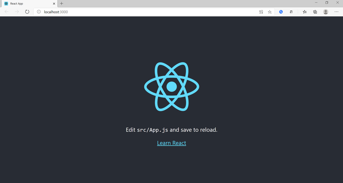 Reactアプリケーションの実行