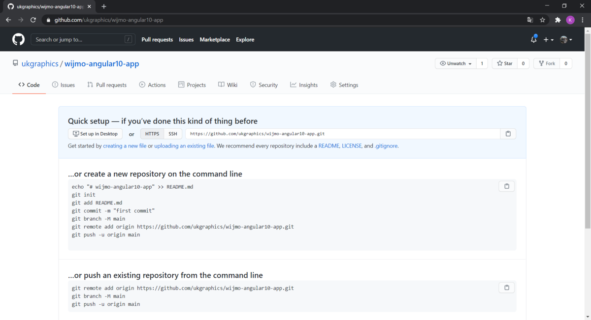 GitHubリポジトリの作成