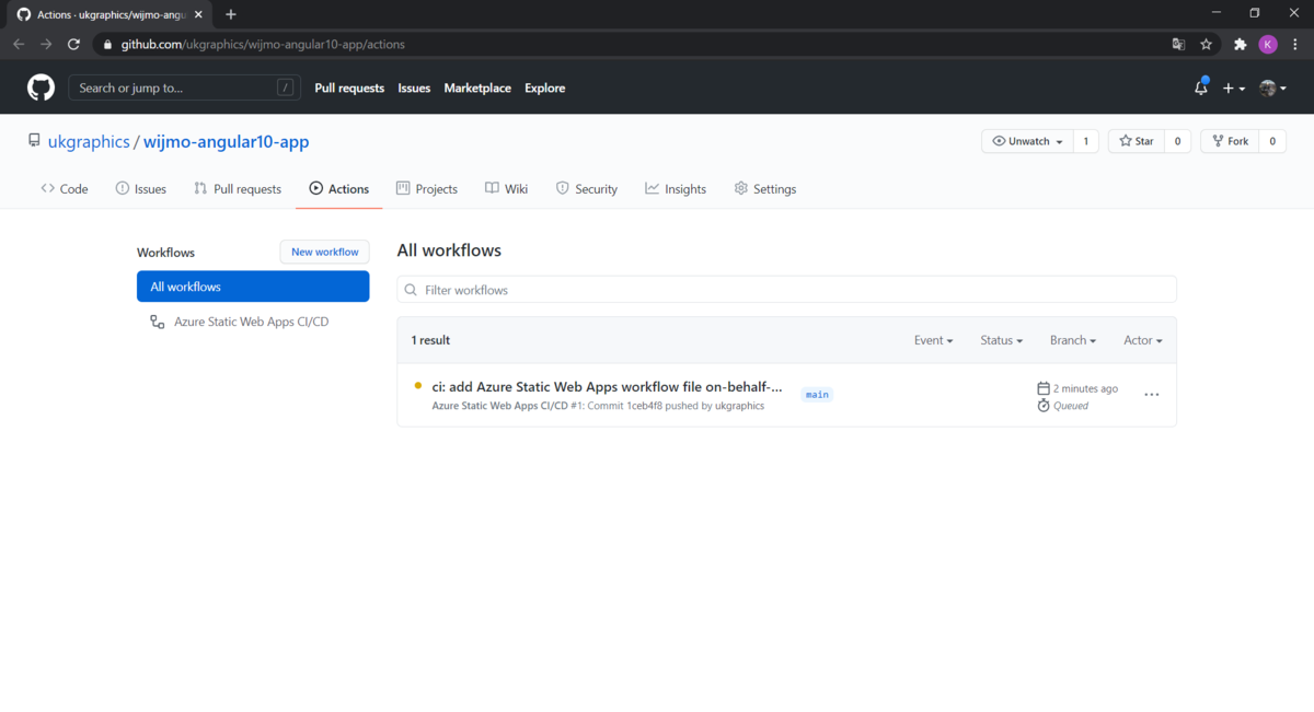 Azure Static Web Appsの準備
