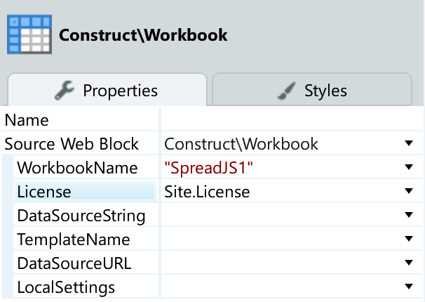 WorkBookへのライセンス設定