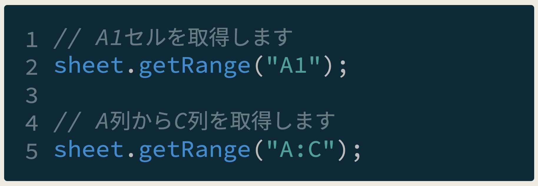 getRange APIの強化